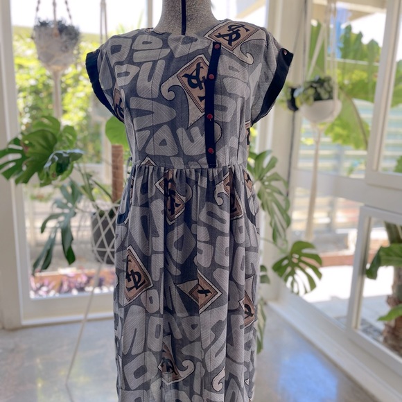 Vintage Sujungsa Dress size M/L  *YSL Pattern - Picture 1 of 5